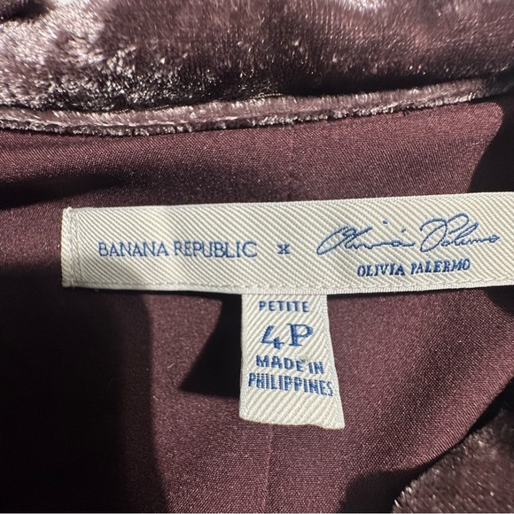 Banana Republic x Olivia Palermo Velvet Dress |Size 4P Romantic Vintage-Inspired - Picture 6 of 13
